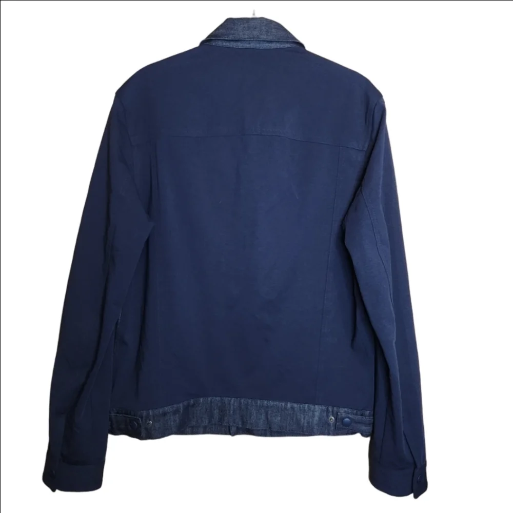 MEN'S NOMINEE MIXED-MEDIA DENIM TRUCKER JACKET SIZE SMALL NWT - Picture 3 of 12